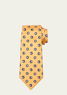 Kiton Men's Silk Polka Dot-Print Tie