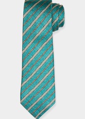 Kiton Men's Stripe Silk Tie