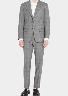 Kiton Men's Windowpane Cashmere Suit