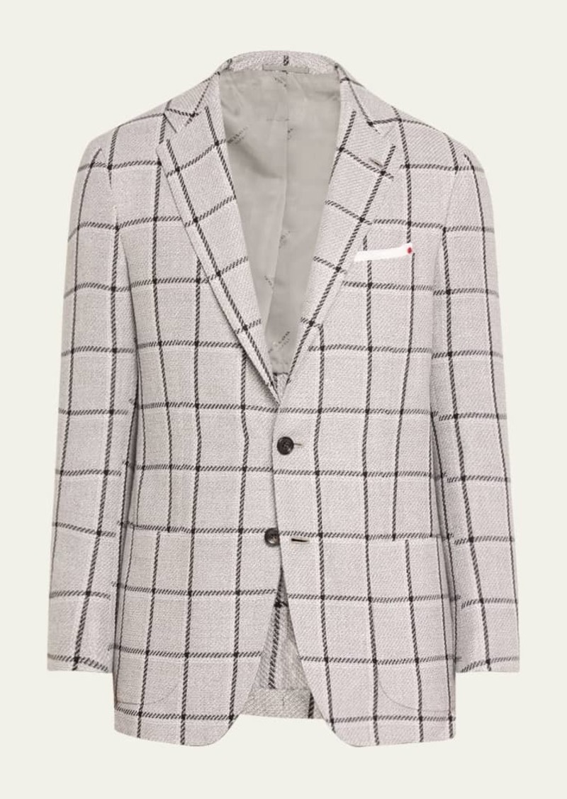 Kiton Men's Windowpane Sport Coat