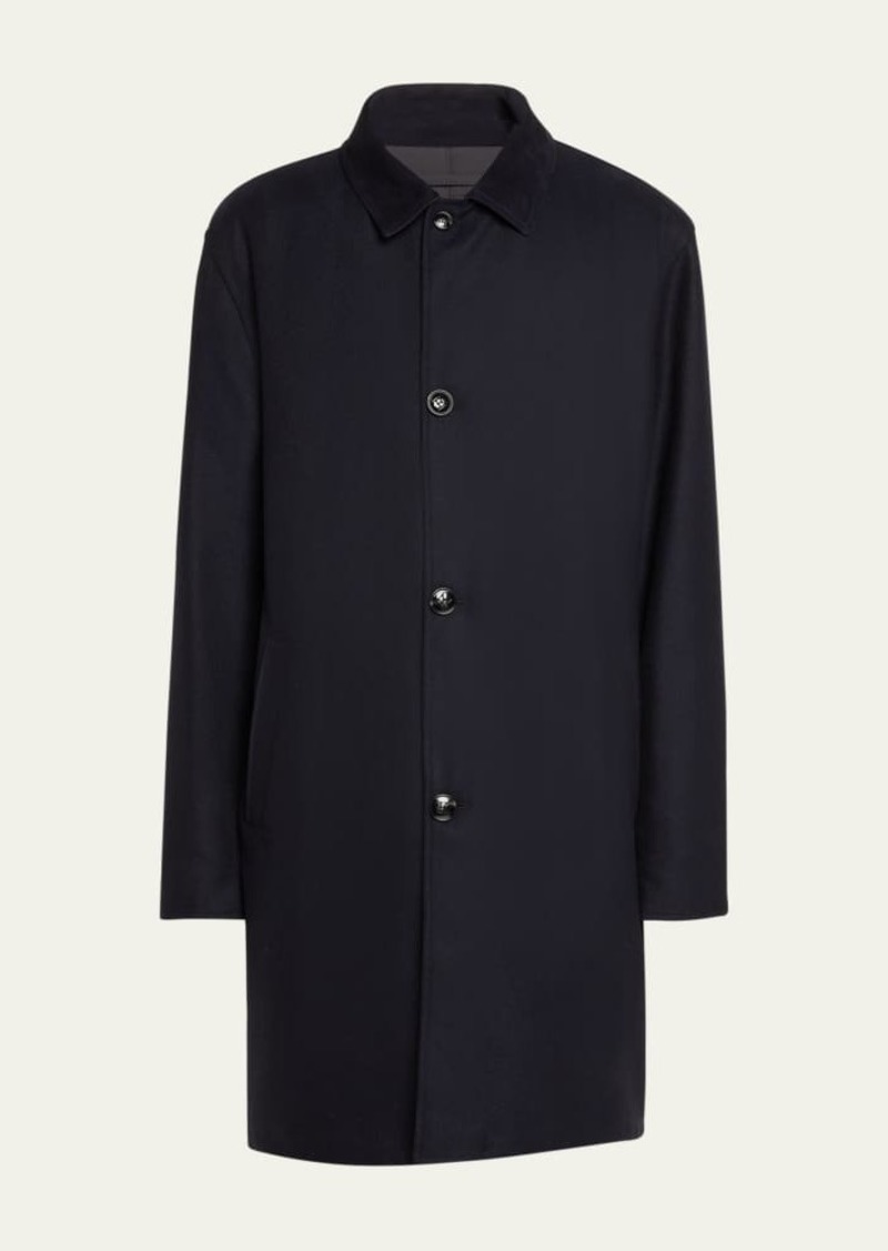 Kiton Men's Wool-Cashmere Raincoat