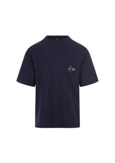 KITON Navy T-Shirt With Logo On Pocket