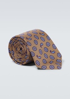 Kiton Printed silk tie