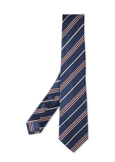 KITON Regimental Tie In Silk With White And Red Stripes