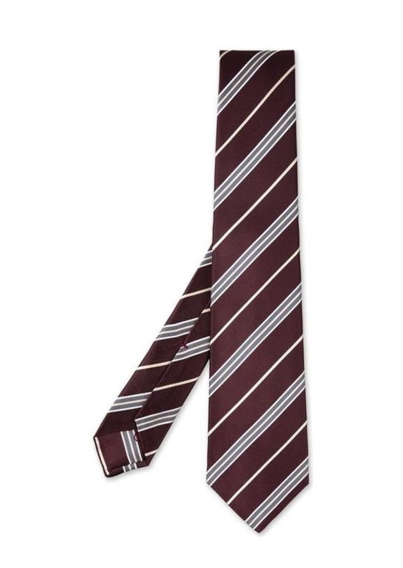 KITON Regimental Tie In Silk With White Stripes