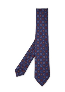 KITON Royal Silk Tie With Multicolour Pattern