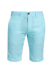 Kiton Linen Flat Front Shorts