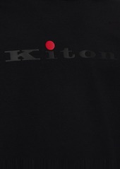 Kiton Logo Cotton Hooded Sweatshirt