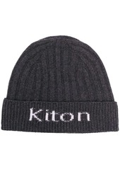Kiton logo-knit cashmere beanie