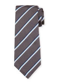 Kiton Men's Diagonal Stripes Silk Tie