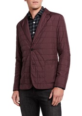 Kiton Men's Quilted Packable Two-Button Jacket