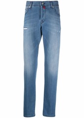 Kiton mid-rise distressed jeans