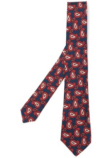 Kiton paisley-print silk tie