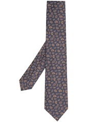 Kiton paisley print silk tie
