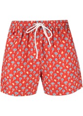 Kiton patterned drawstring swim shorts