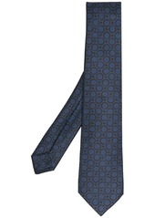 Kiton printed silk tie