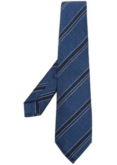 Kiton striped pointed tie