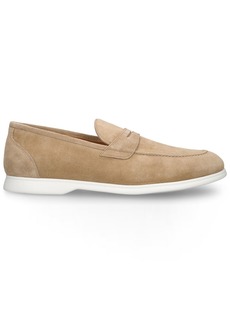Kiton Suede White Sole Loafers