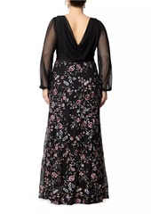 Kiyonna Isabella Embroidered Floral Gown