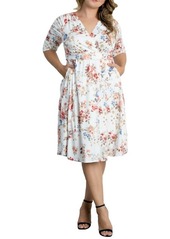 Kiyonna Gabriella Print Jersey A-Line Dress
