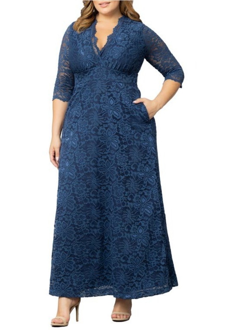 Kiyonna Maria Lace Evening Gown