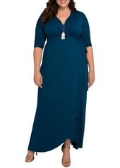 Kiyonna Meadow Dream Wrap Maxi Dress