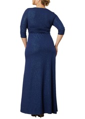 Kiyonna Plus Size Romanced by Moonlight Long Gown - Evening star