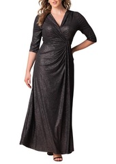 Kiyonna Plus Size Romanced by Moonlight Long Gown - Evening star