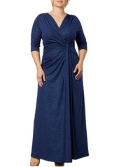 Kiyonna Plus Size Romanced by Moonlight Long Gown - Hunter green