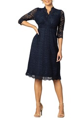 Kiyonna Women's Scalloped Boudoir Lace Cocktail Dress - Onyx