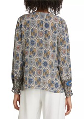 Kobi Halperin Addison Mosiac Peasant Blouse