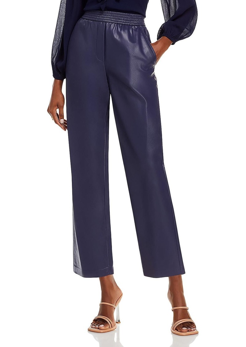 Kobi Halperin Ariella Womens Faux Leather Crop Ankle Pants