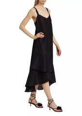 Kobi Halperin Aubrey Linen-Blend High-Low Midi-Dress