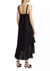 Kobi Halperin Aubrey Linen-Blend High-Low Midi-Dress