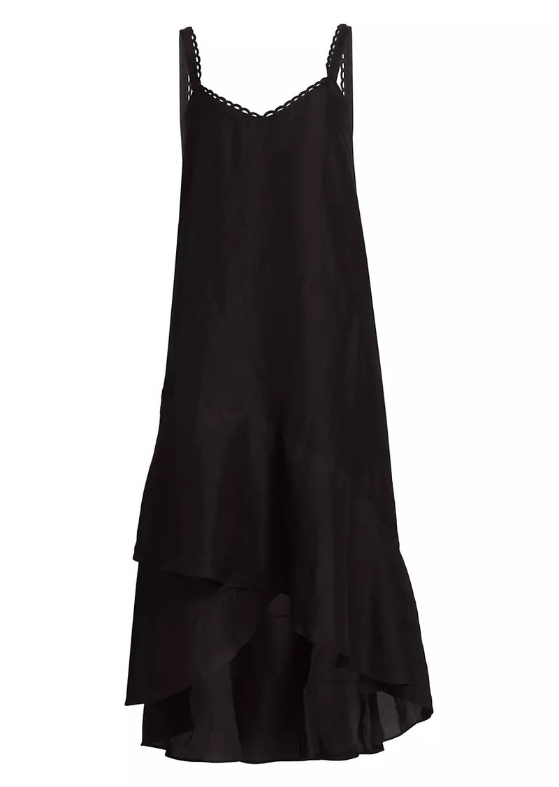 Kobi Halperin Aubrey Linen-Blend High-Low Midi-Dress