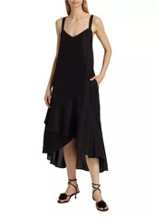 Kobi Halperin Aubrey Linen-Blend High-Low Midi-Dress