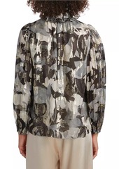 Kobi Halperin Boden Abstract Silk-Blend Blouse