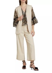 Kobi Halperin Brent Linen-Blend Crop Pants