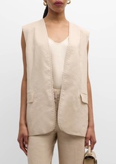 Kobi Halperin Clairo Embroidered Open-Front Vest