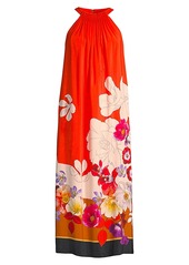 Kobi Halperin Coral-Printed Midi Dress
