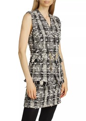 Kobi Halperin Danni Plaid Tweed Fitted Vest