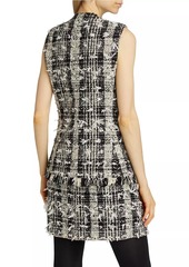 Kobi Halperin Danni Plaid Tweed Fitted Vest