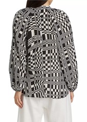 Kobi Halperin Elia Check Long-Sleeve Blouse