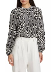 Kobi Halperin Elia Check Long-Sleeve Blouse