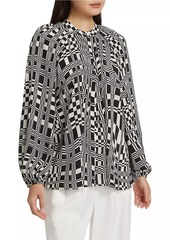 Kobi Halperin Elia Check Long-Sleeve Blouse