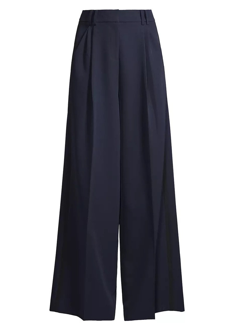 Kobi Halperin Eliza Pleated Twill Wide-Leg Pants