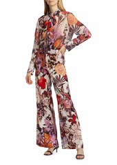 Kobi Halperin Eloise Floral Wide-Leg Pants