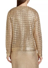 Kobi Halperin Eve Metallic Openwork Sweater