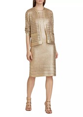 Kobi Halperin Eve Metallic Openwork Sweater