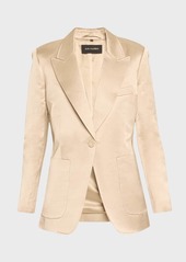 Kobi Halperin Francesca Single-Button Satin Jacket